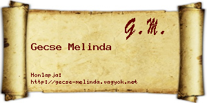 Gecse Melinda névjegykártya