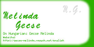 melinda gecse business card
